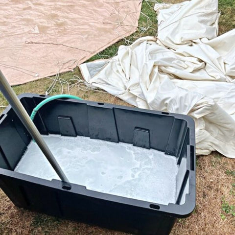 canvas tent cleaning gear