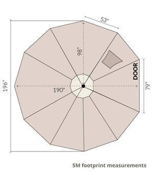 5m bell tent tarp footprint drawing