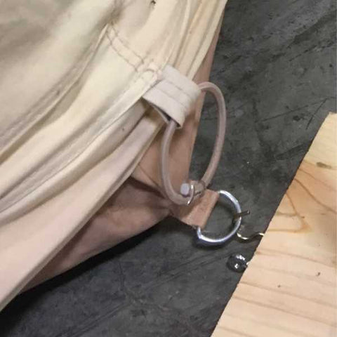 hook for d-ring of bell tent