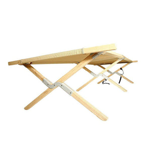 wood camping cot