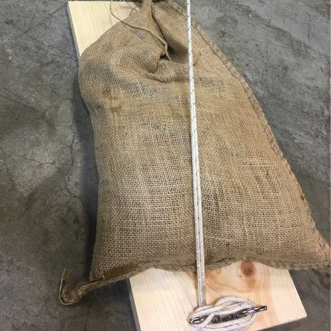 sandbag for bell tent indoor set-up