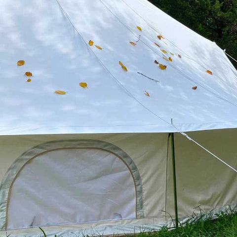 maintaining a canvas tent