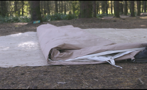 Canvas tent fold