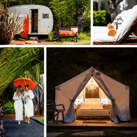 Tent cabin and trailer glamping in Northern California